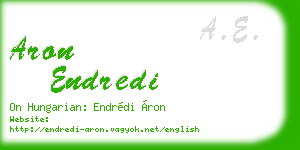 aron endredi business card